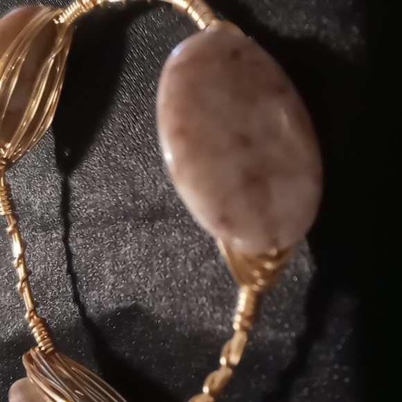 Bourbon and bowties copper wire wrapped quarts stone bracelet - Picture 3 of 5